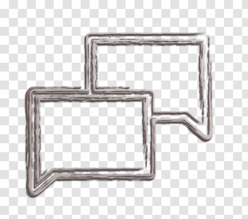 Chat Icon Productivity Shape - Metal Rectangle Transparent PNG