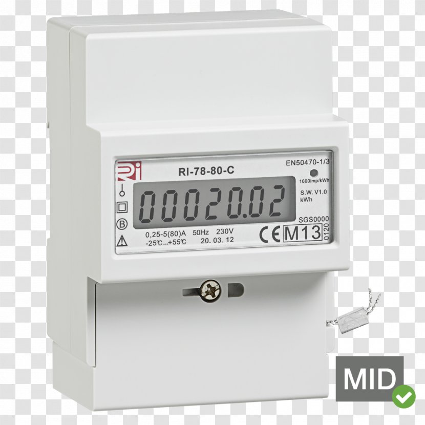 Electricity Meter Kilowatt Hour Three-phase Electric Power Energy - Counter Transparent PNG