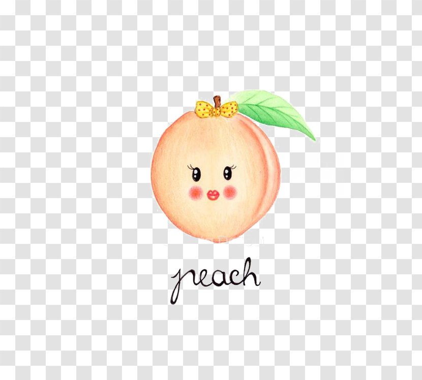 Fruit Peach Drawing Watercolor Painting Transparent PNG