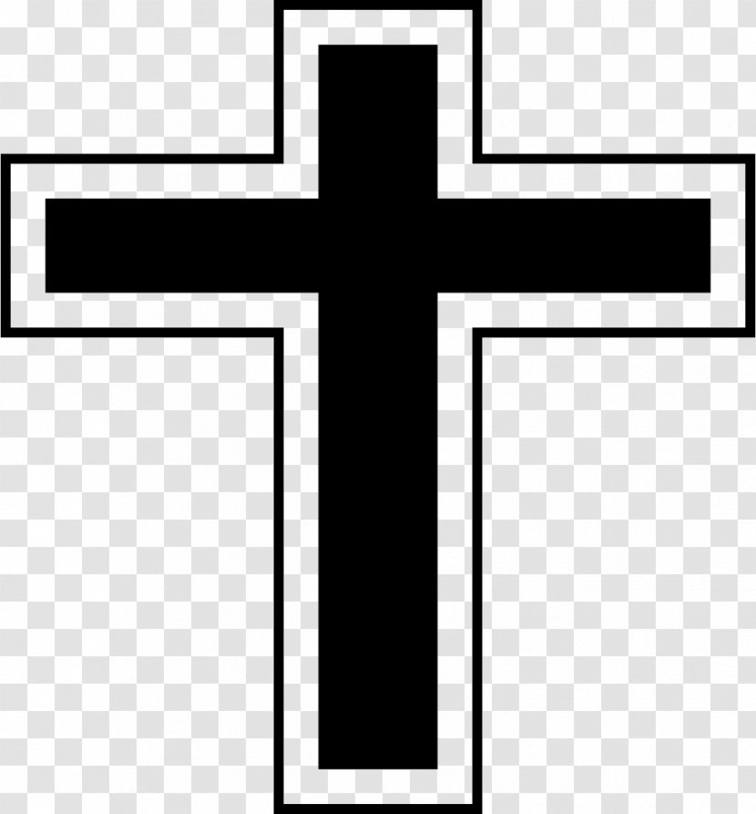 Christian Cross - Black And White - Symbol Transparent PNG