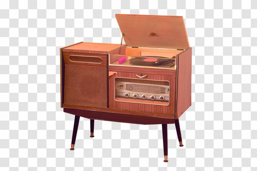Graphic Design - Table - Hand-painted Vintage Radio Transparent PNG