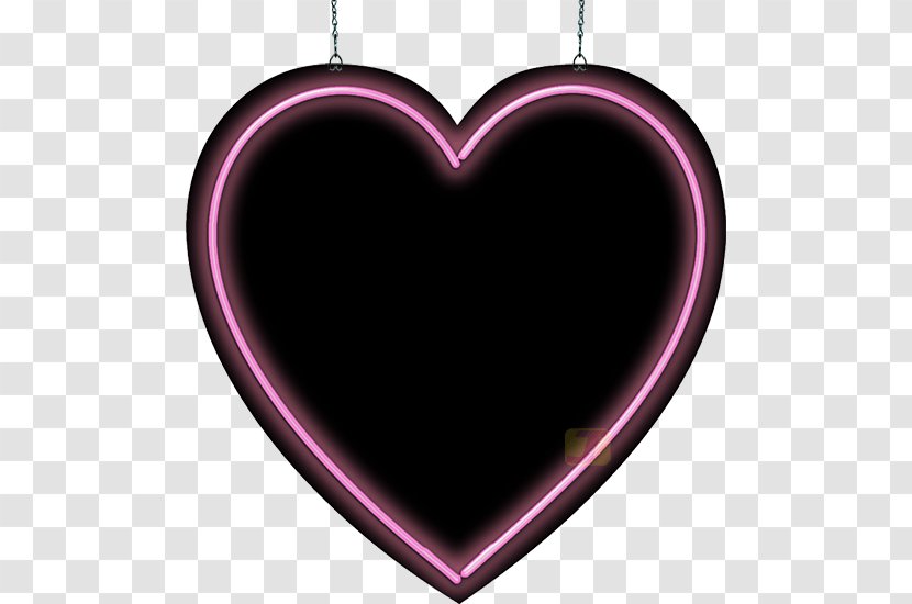 Heart Neon Sign Signage Light - Pink Hearts Transparent PNG