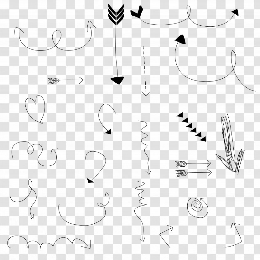Doodle Drawing Line Art Clip - Wing - Arrow Clipart Transparent PNG