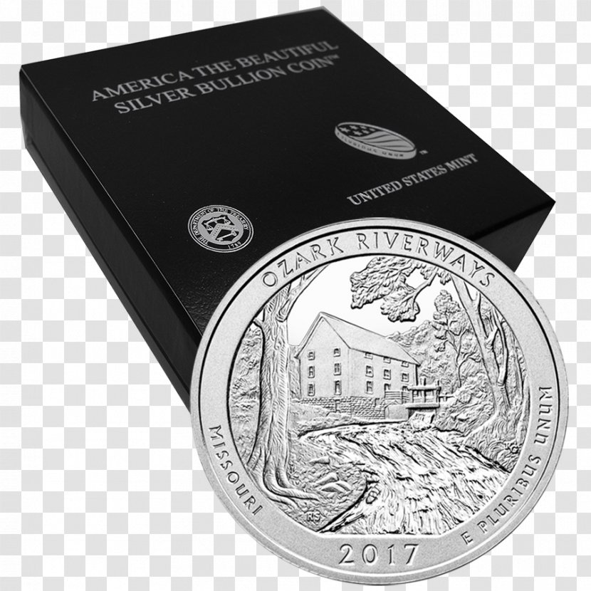Ozarks Ozark National Scenic Riverways Acadia Park Effigy Mounds Monument - Silver - Metal Coin Transparent PNG