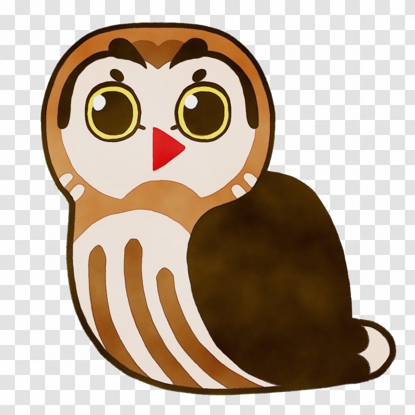 Watercolor Cartoon - Bird - Barn Owl Of Prey Transparent PNG