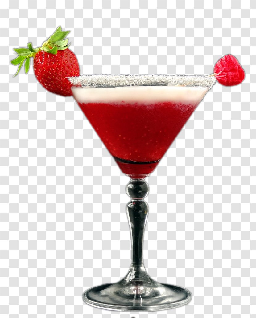Cocktail Garnish Daiquiri Bacardi Woo - Blood And Sand - Stuck Red Strawberry Transparent PNG