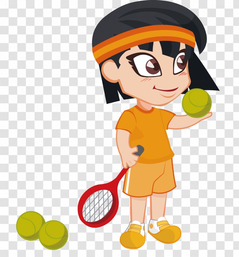 Child Sport Cartoon - Clothing - Tennis Transparent PNG
