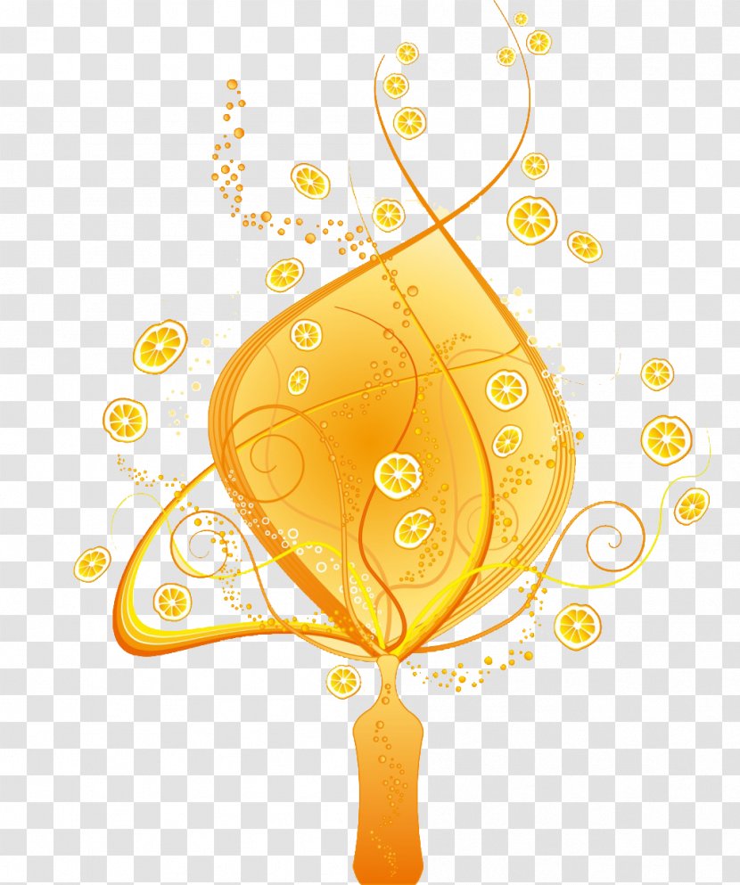 Orange Soft Drink Coconut Water - Drinking - Lemon Pattern Background Material Transparent PNG