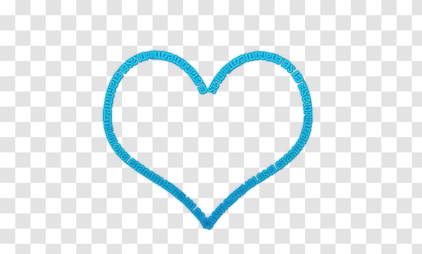 Turquoise Heart Font - Aqua Transparent PNG