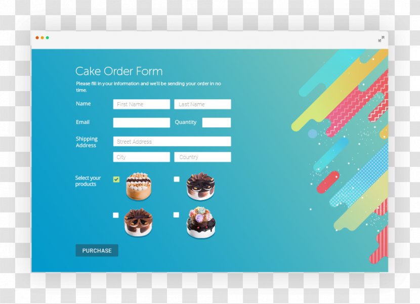 Form Contact Page HTML Web Design - Order FOrm Transparent PNG