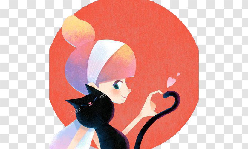 Work Of Art Drawing Cat Illustration - Artist - Cute Little Witch Transparent PNG