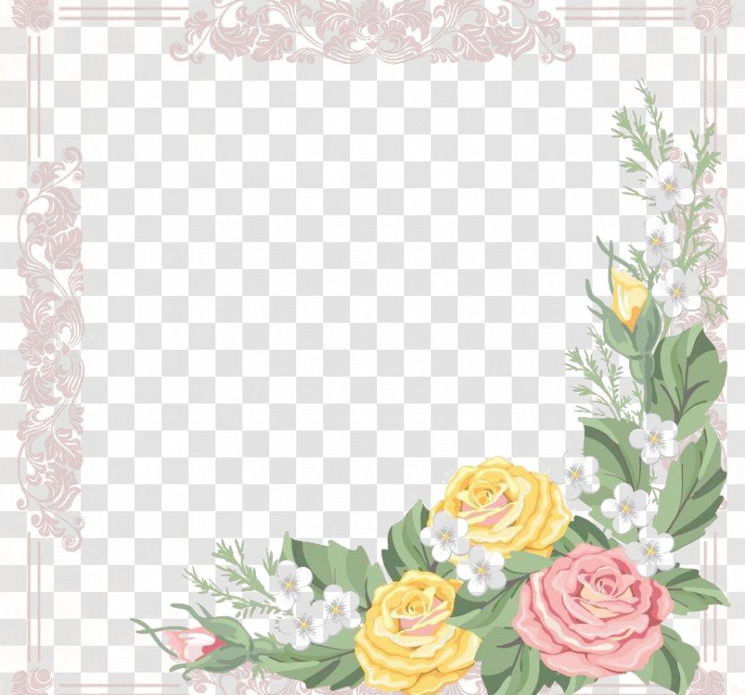 Borders And Frames Flower Picture Frame Drawing - Cut Flowers - Peony Former Prime Box Transparent PNG