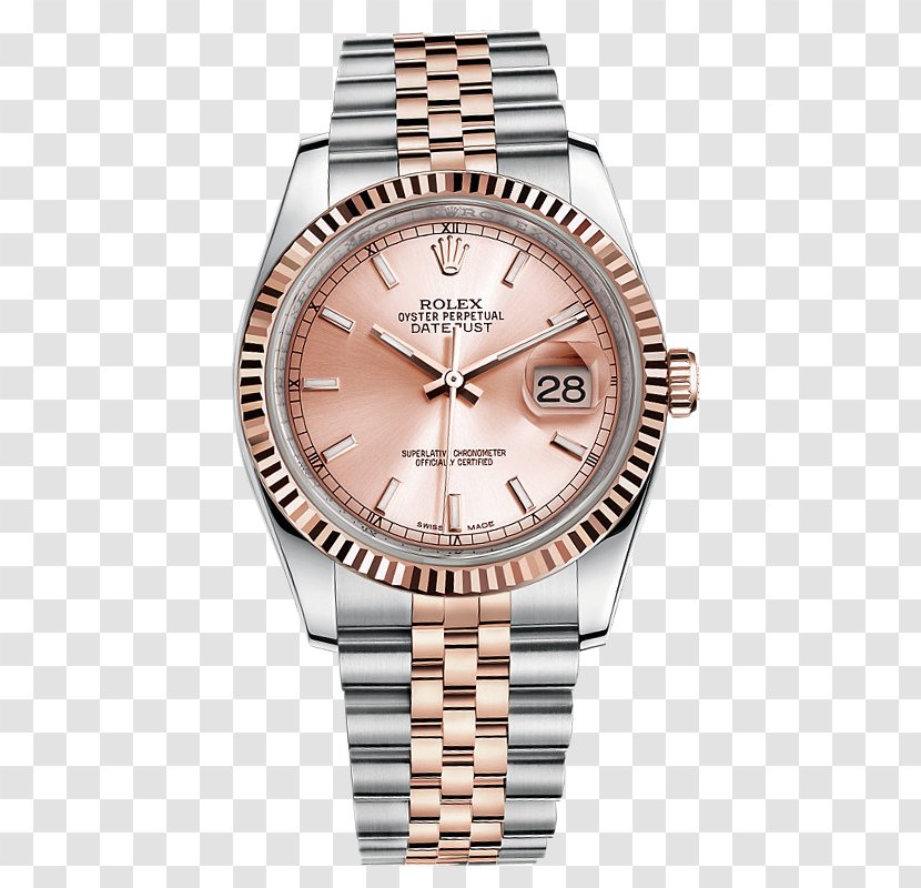 Rolex Datejust Submariner Daytona Watch - Counterfeit - Watches Pink Male Table Transparent PNG