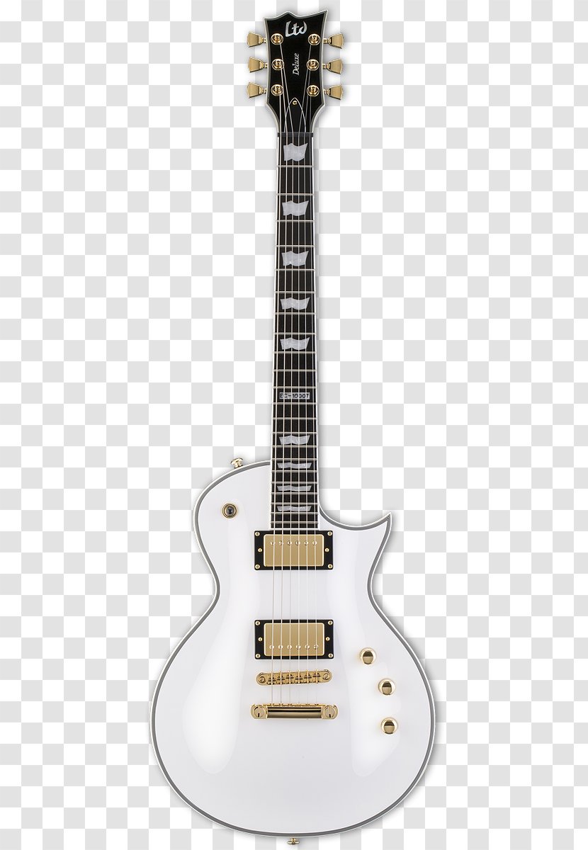 ESP LTD EC-1000 Deluxe EC-401 Guitars Electric Guitar - North Texas Snow Transparent PNG