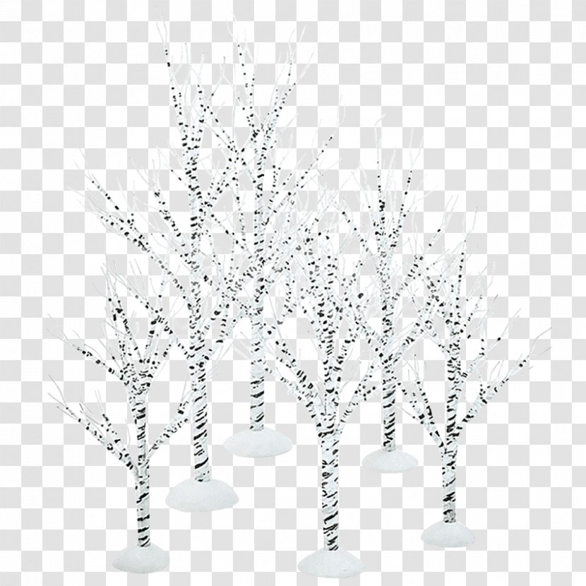 Christmas Decoration Birch Tree Winter Village Transparent PNG