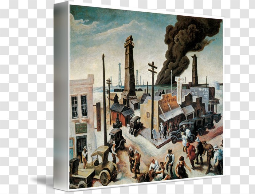 Borger Painting Boomtown Canvas Print Oil Boom Transparent PNG