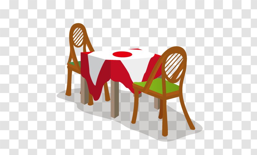 Table Chair Clip Art - Cartoon - Vector Transparent PNG