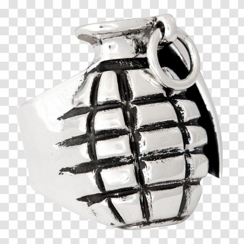 Silver Metal Tableware - Grenade Transparent PNG