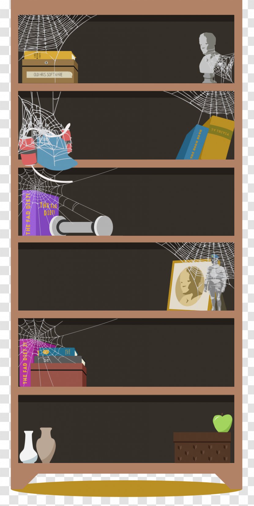 Cartoon Shelf - Animated - The Transparent PNG