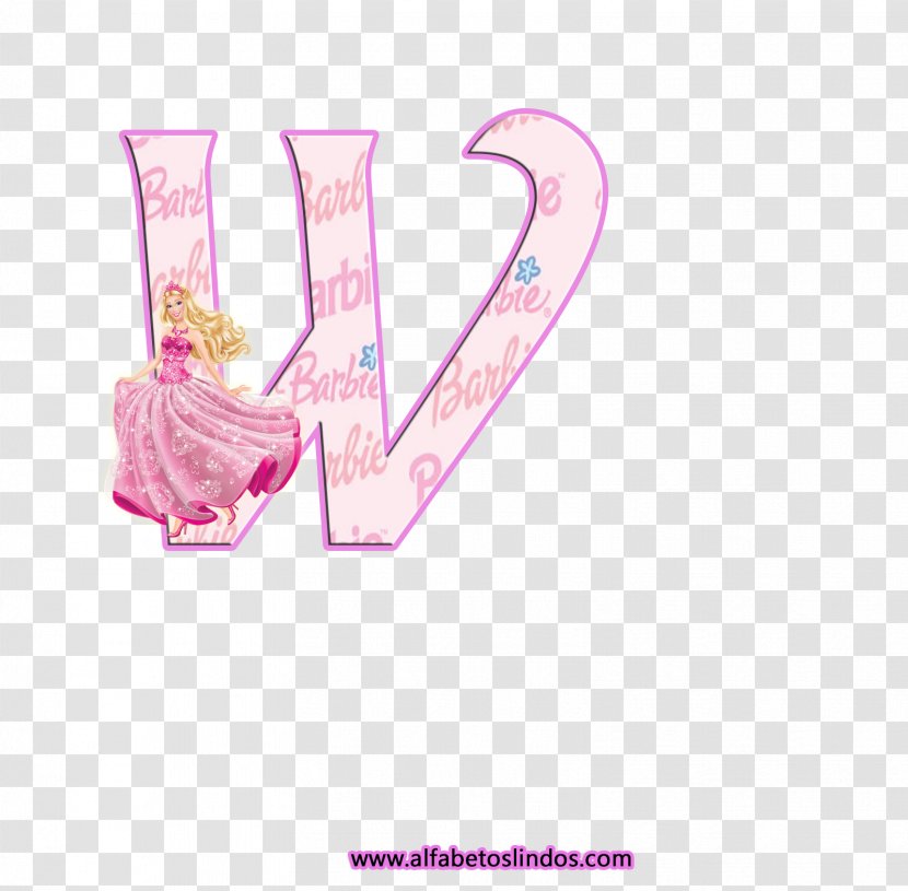 Barbie Alphabet Pink Letter Party - Watercolor Transparent PNG