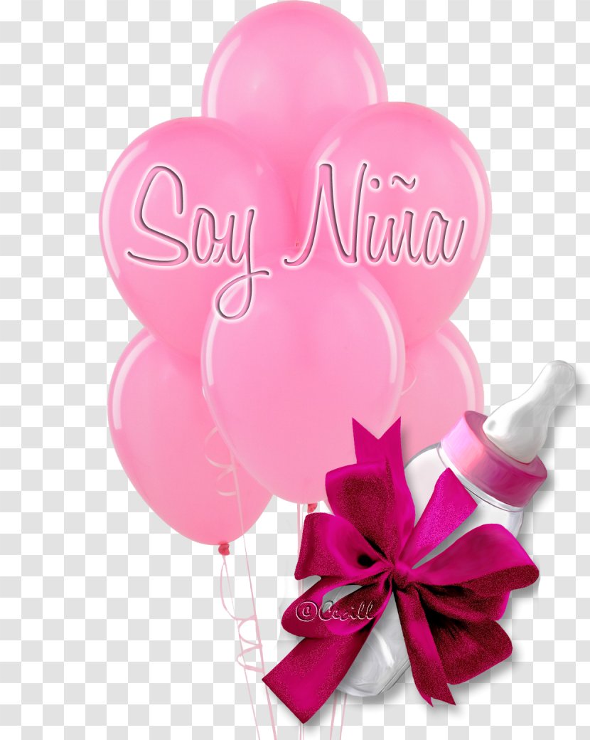 Balloon Flower Bouquet Birthday Pink Baby Shower - Heart Transparent PNG