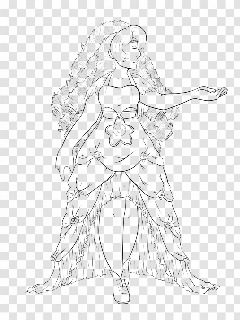 Drawing Line Art Cartoon Sketch - Legendary Creature - Dying Rose Transparent PNG