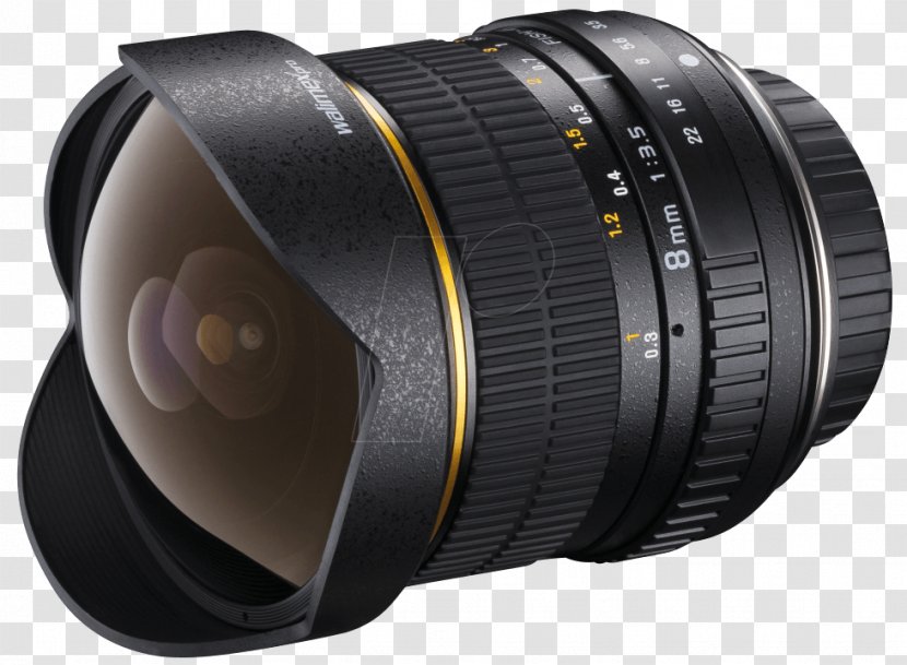 Canon EF Lens Mount Samyang 8mm F/3.5 Fisheye CS II Camera - Apsc Transparent PNG