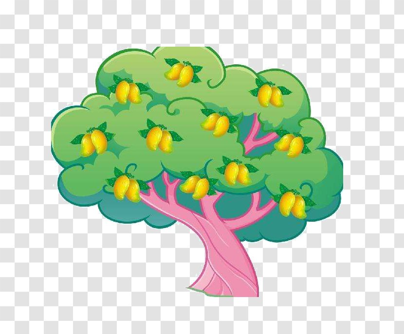 Mango Mangifera Indica Auglis Tree - Floral Design - Fairy Tale Transparent PNG