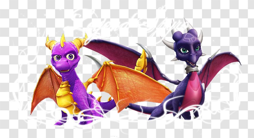 Dragon The Legend Of Spyro: Darkest Hour Cartoon Figurine - Spyro - Skylanders Spyro's Adventure Transparent PNG