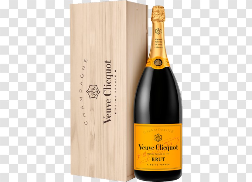 Champagne Veuve Clicquot Yellow Label Brut Moët & Chandon Wine - Wooden Briefcase Transparent PNG