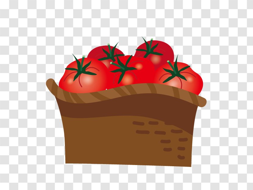 Tomato Red Vegetable Illustration - Salad - A Basket Of Tomatoes Transparent PNG