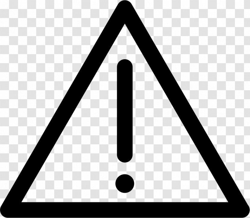 Warning Sign Clip Art - Black And White Transparent PNG