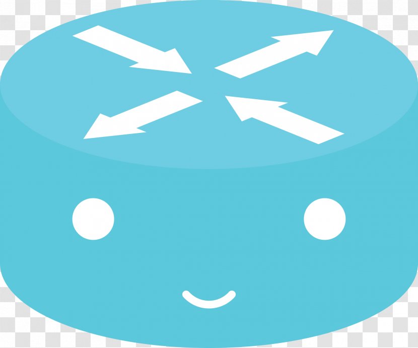 Router Emoticon Smiley Clip Art - Azure - Good Mood Transparent PNG