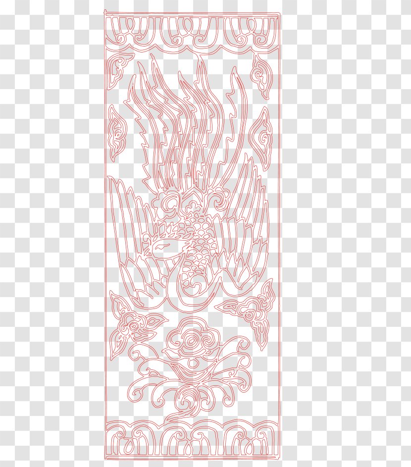 Paper Visual Arts Pattern - Red Phoenix Transparent PNG