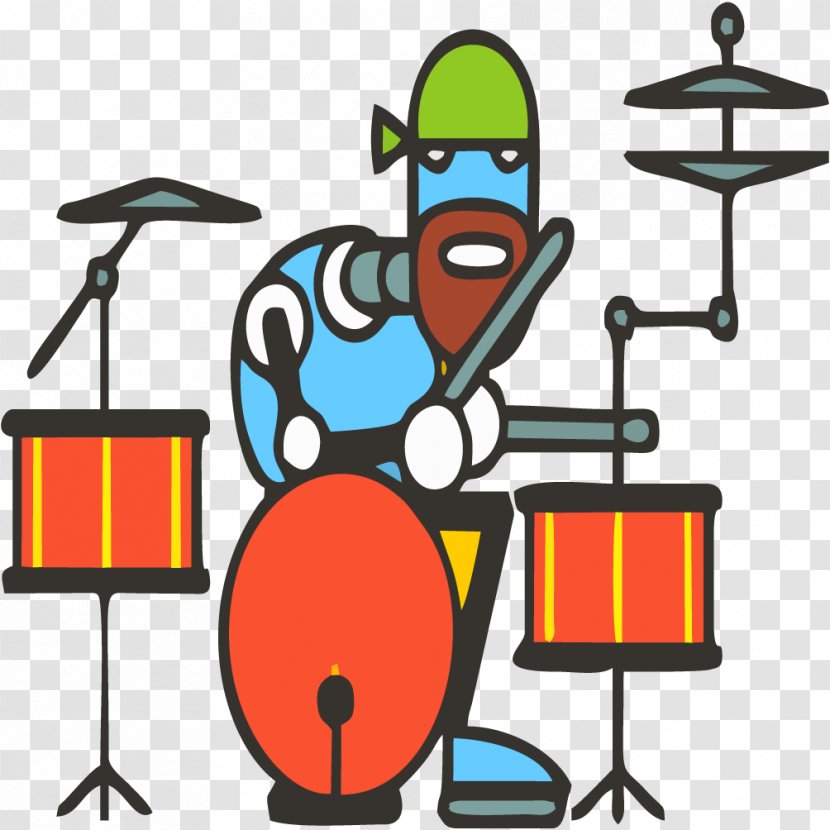 Drums Clip Art - Tree - Man Playing Transparent PNG