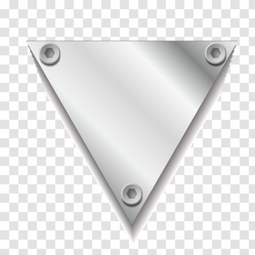 Triangle Metal Icon - Vector Triangles Transparent PNG