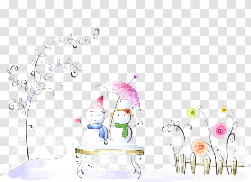 Snowman Winter - Pink - Creative Christmas HD Download Transparent PNG