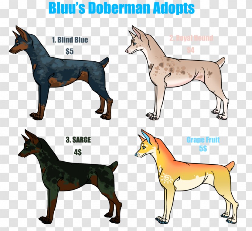 Dog Breed Dobermann Rottweiler Great Dane English Mastiff - Fauna - Doberman Transparent PNG