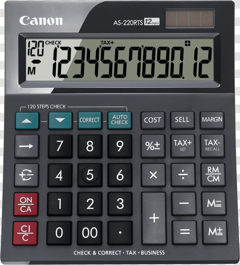 Calculator Canon Calculation Display Device - Product Design - Image Transparent PNG