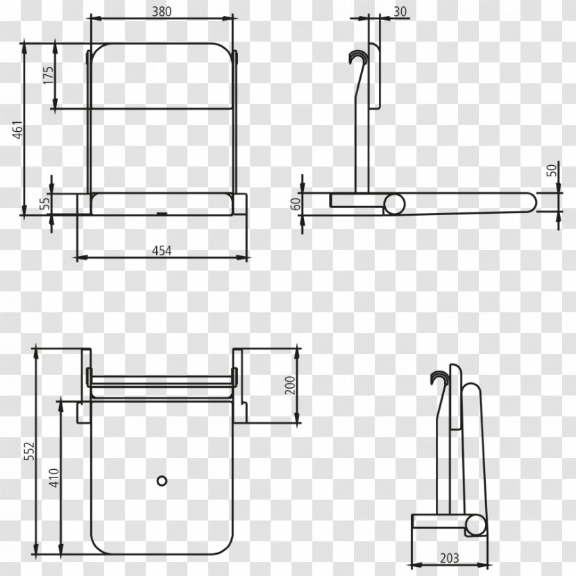 Technical Drawing Door Handle Diagram - Standard - Design Transparent PNG