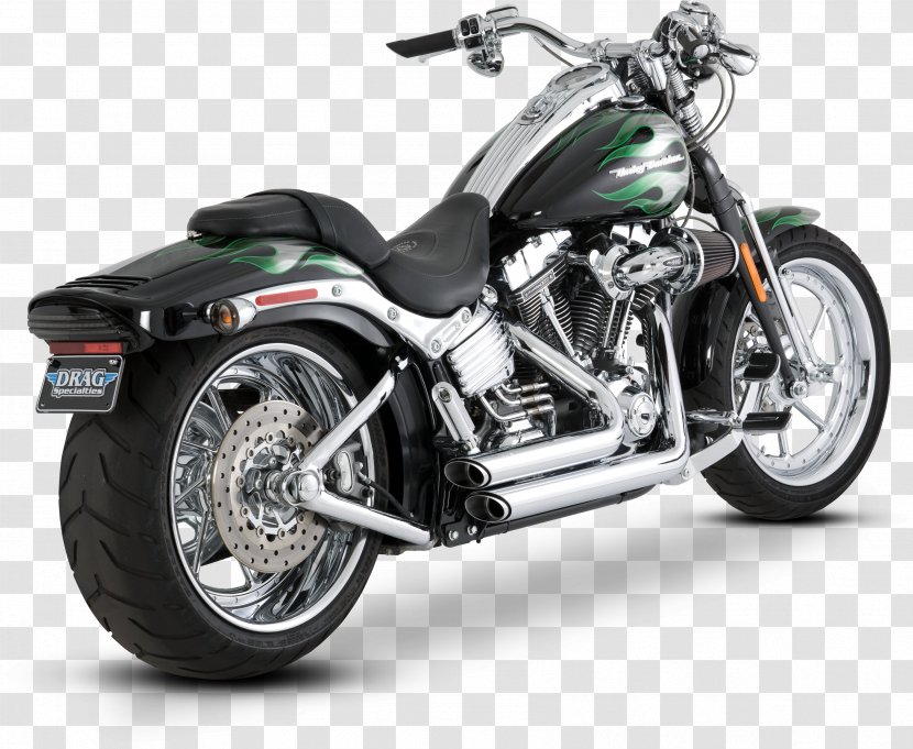 Exhaust System Softail Harley-Davidson Sportster Motorcycle - Chopper - Fat Boy Transparent PNG