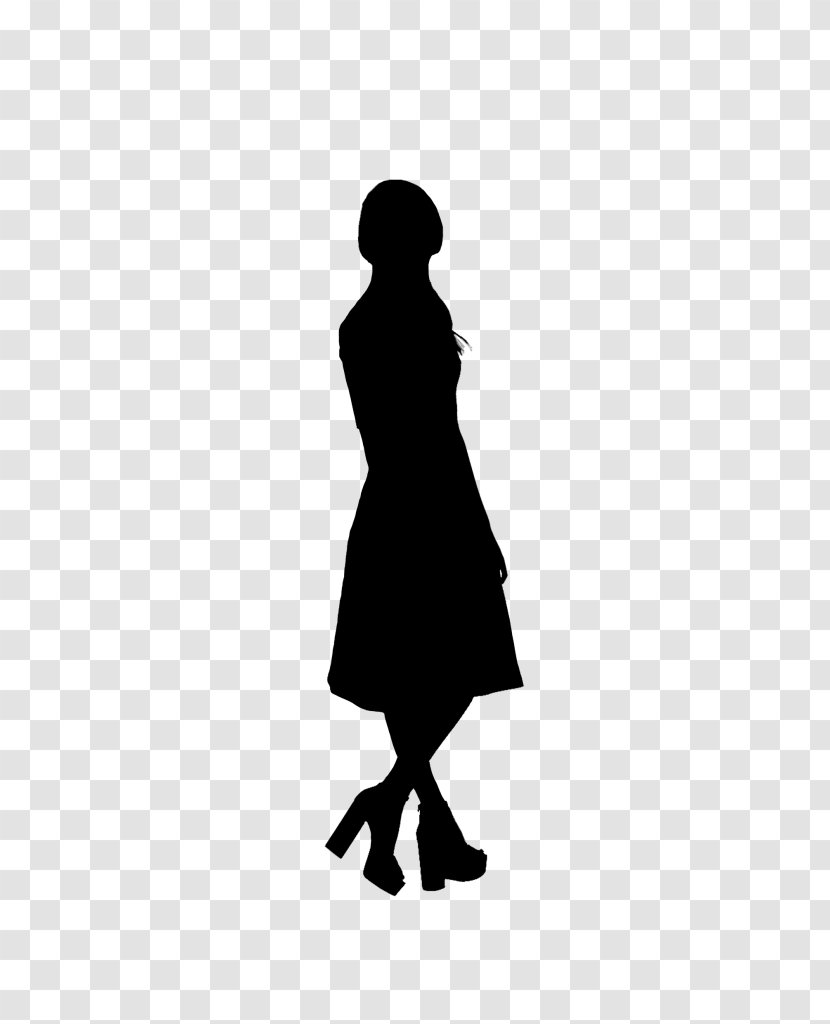 Dress Shoulder Sleeve Clip Art Silhouette - Day - Blackandwhite Transparent PNG