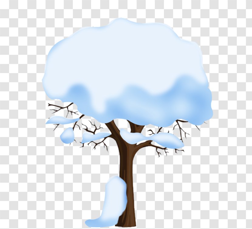 Tree Snow Clip Art - Blue Transparent PNG