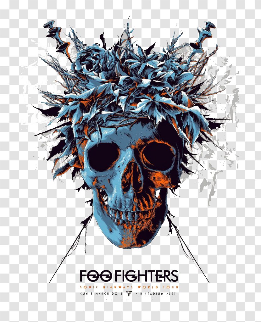 Australia Foo Fighters Poster Concert Sonic Highways World Tour - Screen Printing - Horror Hole Transparent PNG