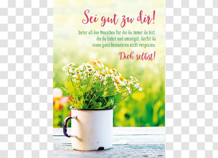 Post Cards Grafik Werkstatt Floral Design Text Flowerpot - Kartini Transparent PNG