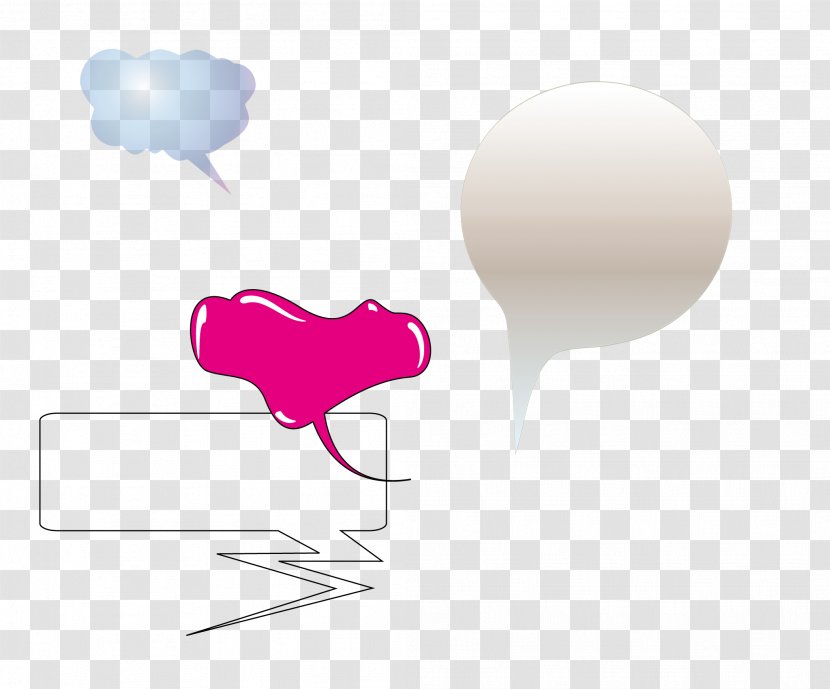 Speech Balloon Dialogue Purple Pink - Tree - Dialog Balloons And Other Three-dimensional Transparent PNG