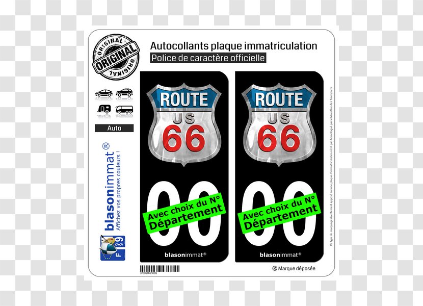 U.S. Route 66 Logo Font Producer's Picks Drama - Television Show - Sticker Transparent PNG