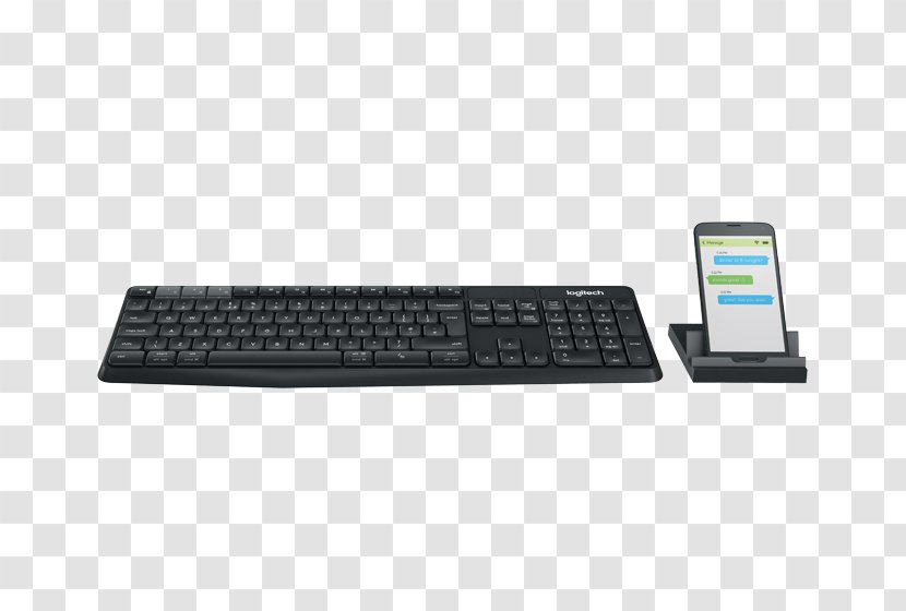 Computer Keyboard Logitech Wireless Handheld Devices Input - Laptop Replacement Transparent PNG