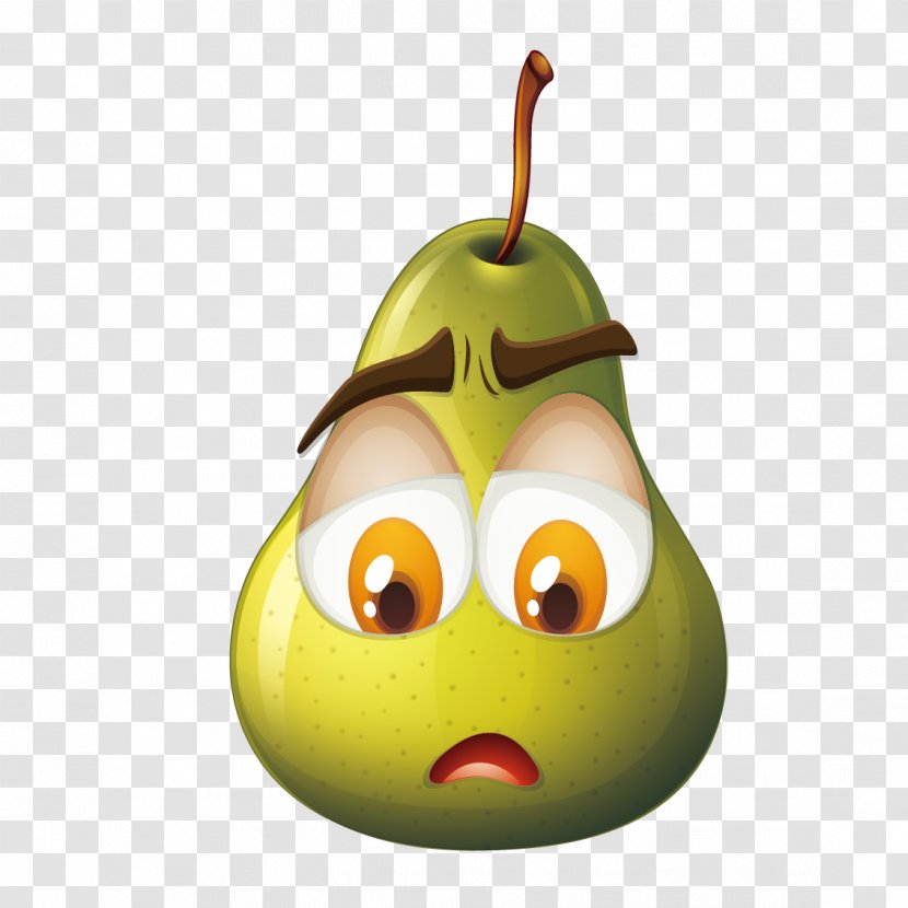 Pear Cartoon Stock Illustration Photography - Plant - Vector Sad Pears Transparent PNG