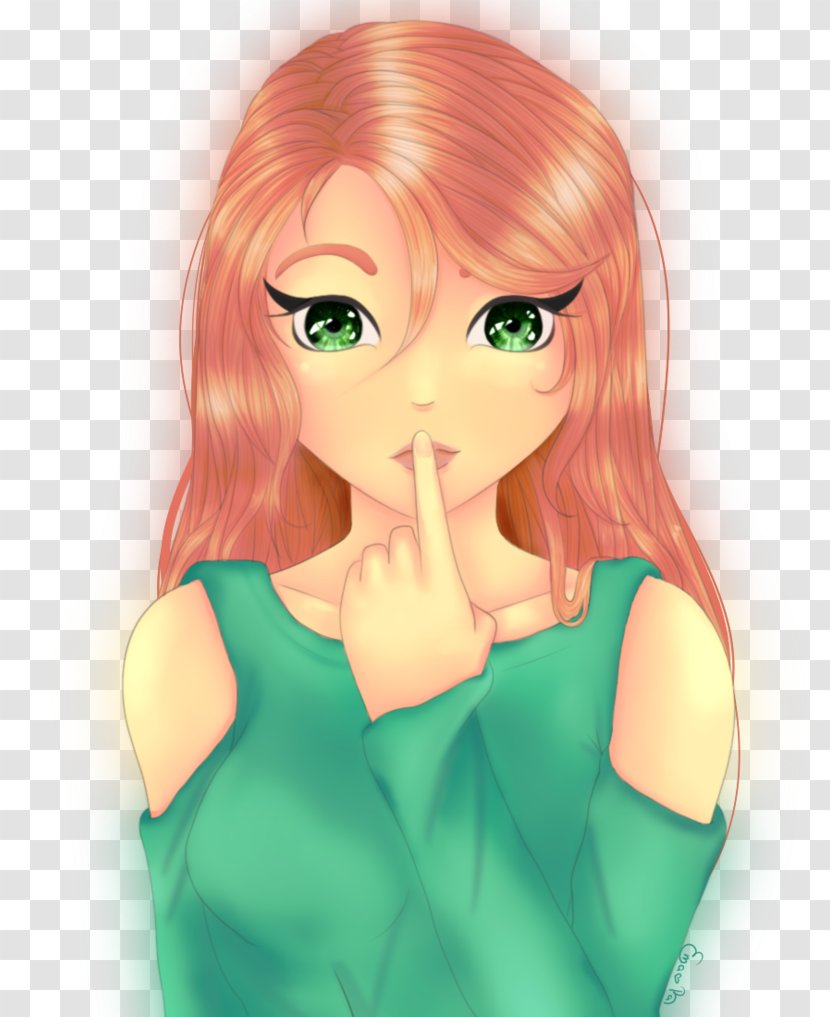 Eyelash Cheek Red Hair - Cartoon - Speak No Evil Transparent PNG